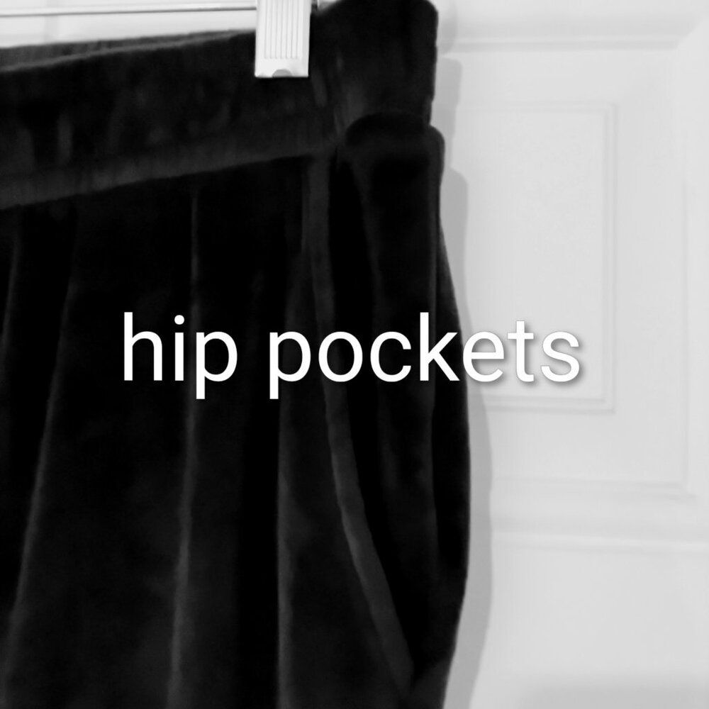 Z Supply Pants Jogger Women Velour Ultra Soft Stretchy Loungewear Pockets Black - Picture 5 of 10
